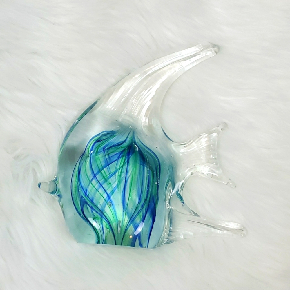 Dynasty Gallery Art Glass Fish Vintage 1951 Collectible Figurine Decor